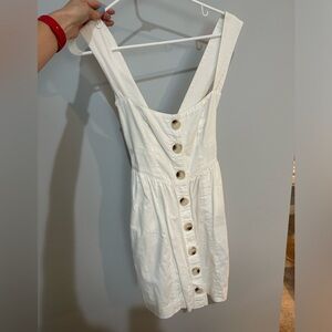 White button up dress